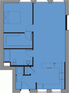 one bedroom apartment O